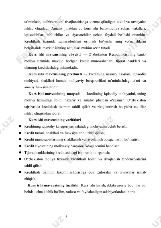 dan olingan “creditum” so‘zi “ishonch” degan ma’noni anglatadi. bu esa kredit munosabatlarining eng muhim jihatini — iqtisodiy ishonch tamoyiliga asoslanganligini anglatadi. kredit iqtisodiy munosabatlar tizimida juda katta ahamiyatga ega. u kapitalning erkin harakatlanishini ta’minlab, mablag‘larni bir sohadan boshqasiga oqimini tashkil etadi. bu orqali jamiyatdagi ishlab chiqaruvchi kuchlar va resurslar samarali taqsimlanadi. kredit munosabatlari iqtisodiy tizimda ikki asosiy subyekt – kreditor (mablag‘ beruvchi) va qarzdor (mablag‘ oluvchi) o‘rtasida shakllanadi. ushbu munosabatlar ma’lum shartlar asosida, ya’ni qaytarilish, to‘lovlilik, muddatlilik, maqsadlilik va ta’minlanganlik asosida vujudga keladi. kredit o‘zining iqtisodiy mohiyatiga ko‘ra, mulkning vaqtincha harakati bo‘lib, to‘g‘ridan-to‘g‘ri ishlab chiqarishga emas, balki iqtisodiy aylanish jarayoniga xizmat qiladi. uning iqtisodiyotdagi asosiy funksiyasi – vaqtincha bo‘sh turgan moliyaviy resurslarni iqtisodiyotga jalb qilish orqali kapital aylanishini jadallashtirishdir. kredit vositasida mablag‘lar passiv holatdan faol holatga o‘tadi. bu esa yangi ish o‘rinlari yaratish, investitsion loyihalarni moliyalashtirish, tadbirkorlikni rivojlantirish va ishlab chiqarish salohiyatini oshirish imkonini beradi. kreditning iqtisodiy mohiyatini to‘liq anglash …