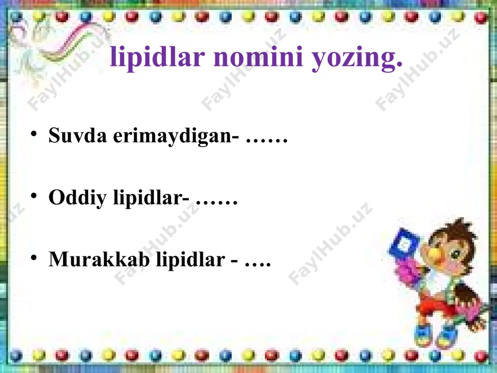 oddiy lipidlarni toping. - Page 5