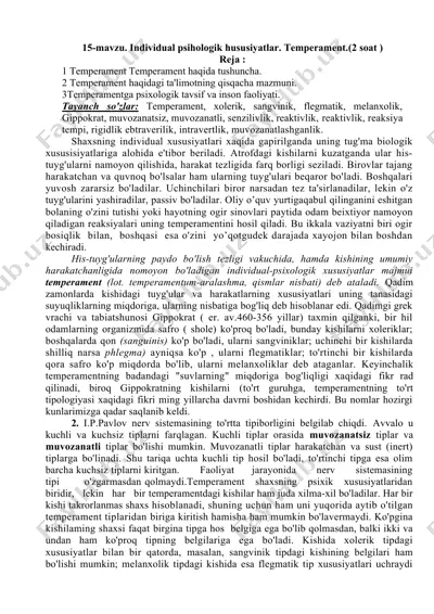 individual psihologik hususiyatlar. temperament — DOCX