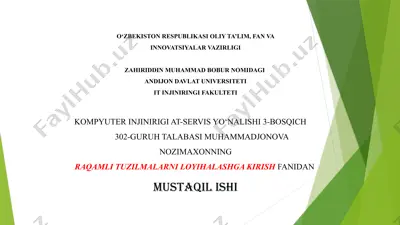 kvant kompyuterlar va ularning raqamli tizimlarda qo'llanilishi — PPTX