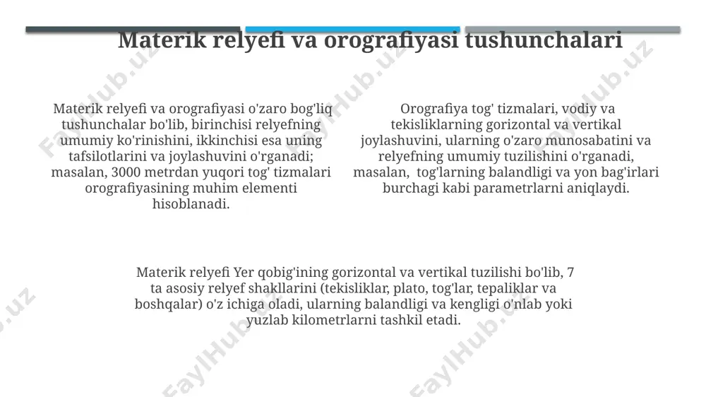 materik relyefi va orografiyasi - Page 4