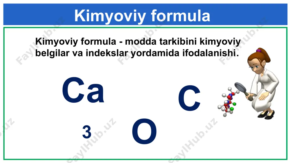kimyoviy formula va undan kelib chiqadigan xulosalar - Page 2