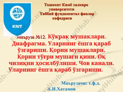 ko’krak mushaklari — PPT