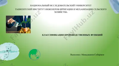классификация производственных функций — PPTX