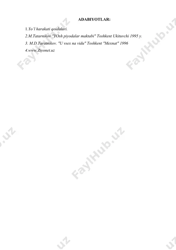 piyodаlаrning yo’llаrdа hаrаkаtlаnish qоidаlаri - Page 5