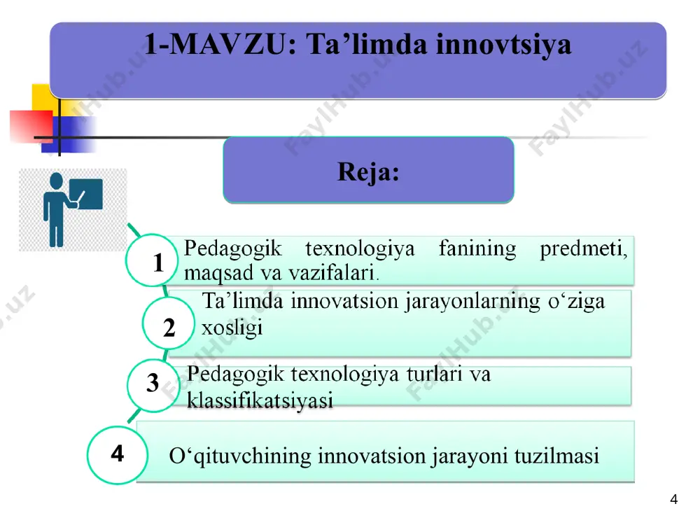 pedagogik texnologiya va pedagogik maxorat - Page 4