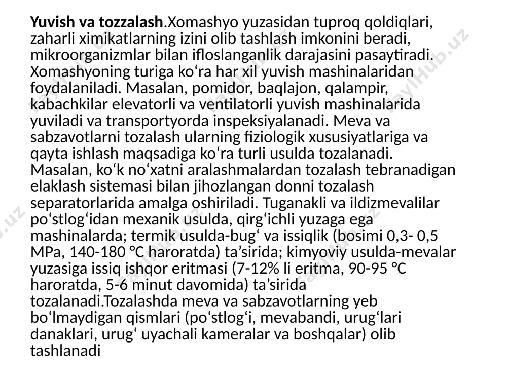 konservalashning umumiy texnologik jarayonlari - Page 5
