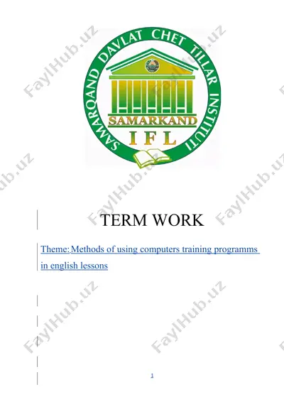 computer training programms for english lessons — DOC