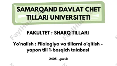 o'zbek tilini o'qitish asoslari — PDF