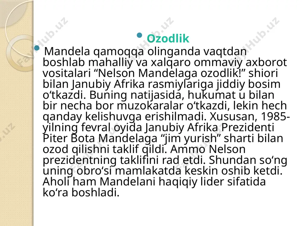 nelson mandela hayoti - Page 5