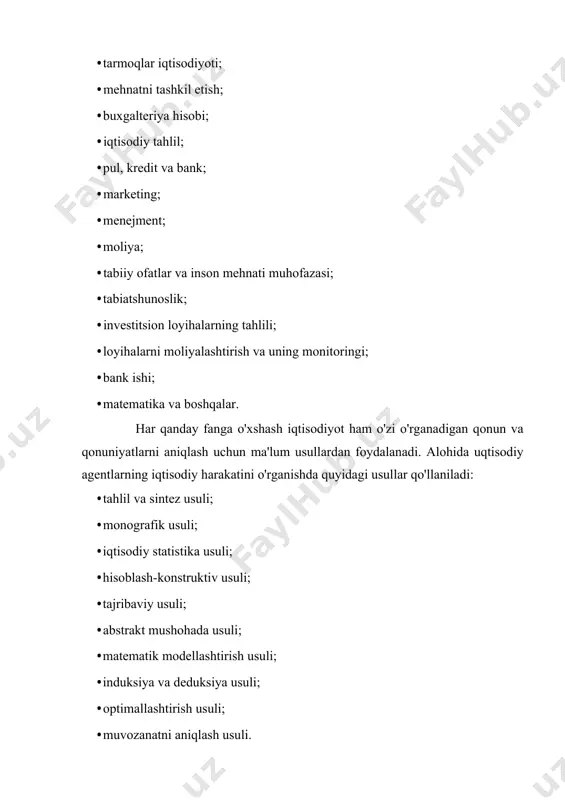 har qanday subyektlarning xatti-harakatlarini ko'rsatadi. bunday xatti-harakatlarni turlicha vaqtlarda (кип, oy, yil) kuzatish va turlicha natijalar olish mumkin. bunda statistik usullardan, dinamik qatorlami tahlil qilish usullaridan foydalanilgan bo'ladi. bunday usulda olingan axborotlar vaqt omilini ifoda etadi. induksiya — ish, dalil va ma'lumotlami to'plashdan boshlansa, ulardan umumiy xulosalar, prinsiplar yoki qoidalami keltirib chiqarish uchun keyinchalik tartibga solinib, tahlil etiladi. bu usulda dalillardan nazariya tomoniga, xususiy hodisalardan umumiylikka boriladi. «deduktiv» yoki «gipotetik» usulda iqtisodchi o'z vazifasini nazariyadan boshlab hal etadi. dalillarga murojaat qilingandan keyin, shu nazariyani tekshiradi yoki undan voz kechadi. deduksiya va induksiya bir-biriga zid usullar emas, vaholanki, kuzatishlarni olib borishdagi bir-birini to'ldiruvchi usuldir. mikroiqtisodiy tahlil aniq iqtisodiy bo'g'inlar — xo'jaliklar, ishlab chiqarishlar (sex, uchastka, ish joylari) bilan ish ko'radi, har birining harakatini maydalab, sinchkovlik bilan o'rganadi. demak, iqtisodchilar tasodifiy kuzatishlar, fikrlash natijasida qilingan umumiy xulosalar, ma'lum ma'noga ega bo'lgan mushohada yoki intuitsiyalarga asoslanib, avval tekshirib, sinab ko'rilmagan qoidalar, prinsiplarni yaratadilar …