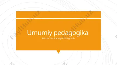 umumiy pedagogika — PPTX