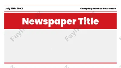 newspaper template — PPTX