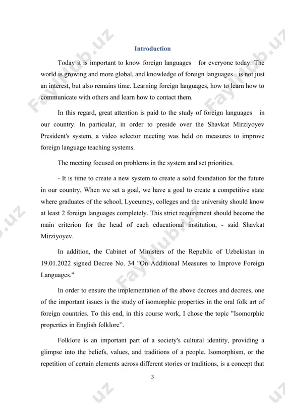 lot structures, such as the hero's journey, can tell us about the importance of bravery and courage in english society. similarly, the use of animal symbolism in english fairy tales can provide insight into the role of nature and the environment in english culture. in this course work, we will begin by defining isomorphism in folklore and discussing its significance for the study of english folklore. we will then explore the isomorphic features that are commonly found in english folklore, such as characters, themes, plot structures, and symbolism. we will examine specific examples of isomorphic features in english folklore, such as the hero's journey in beowulf and other epic poems, the use of animal symbolism in english fairy tales, and the role of the supernatural in english ghost stories. ultimately, this course work aims to contribute to our understanding of the cultural identity of english folklore and the ways in …