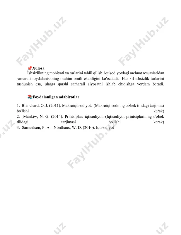 ishsizlikning mohiyati va turlari - Page 5