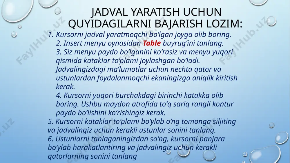 jadval o'rnatish - Page 5