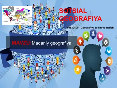 madaniy geografiya — PPTX