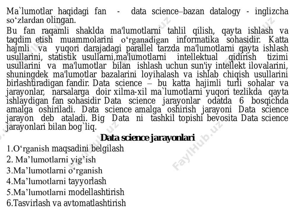 data science: big data dan foyda olish - Page 5