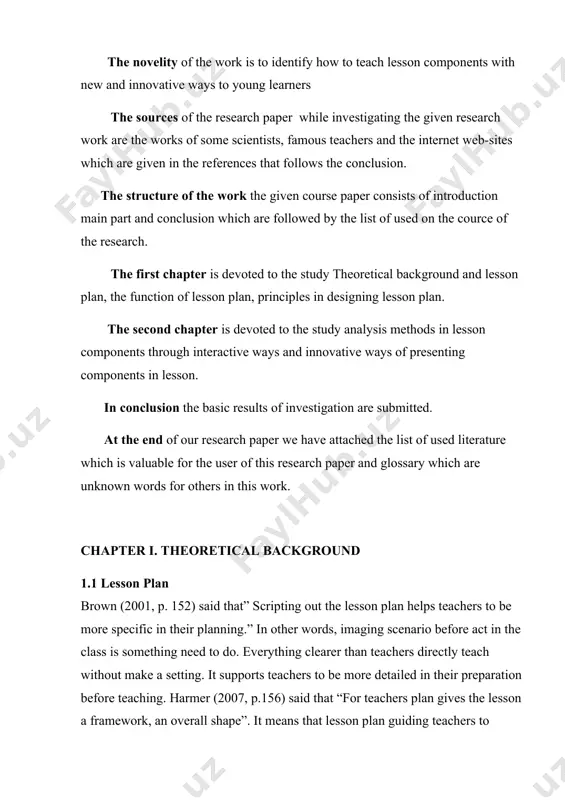 in teaching learning process. the lesson plan makes teachers manage classroom more effectively and teachers really understand what they should do. so, there is not useless activity in a classroom. english journal vol. 12, no. 2; september 2018, pp. 68-78 mccutcheon (1980) as cited in richard, (2002 p. 21) “there are also internal and e xternal reasons for planning lesson. teachers plan for internal reasons to feel more confident, to learn the subject matter better, to enable lessons to run more smoothly, and to anticipate problems before they happen. teachers plan for external reasons to satisfy the expectations of the principal or supervisor and to guide a substitute teacher in case the class needs one.” in other words, teachers need lesson plan order to all activities in the class certainly. it can be as a map in the learning process and teachers can prepare to resolve a problem and difficult. …
