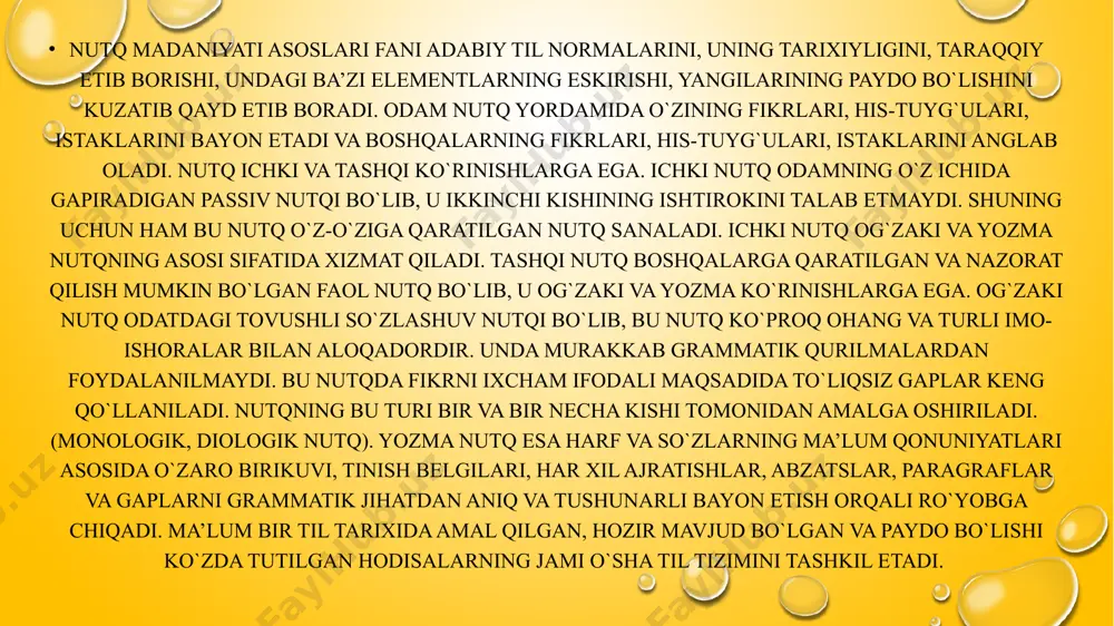 nutq madaniyati fanining predmeti va vazifalari - Page 5