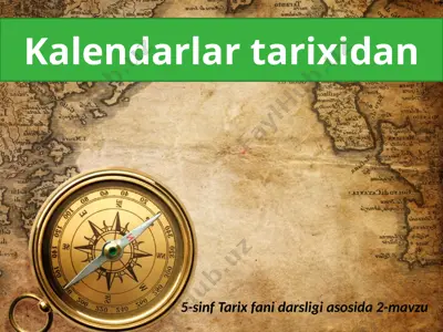 kalendarlar tarixidan. 5 - sinf — PPTX