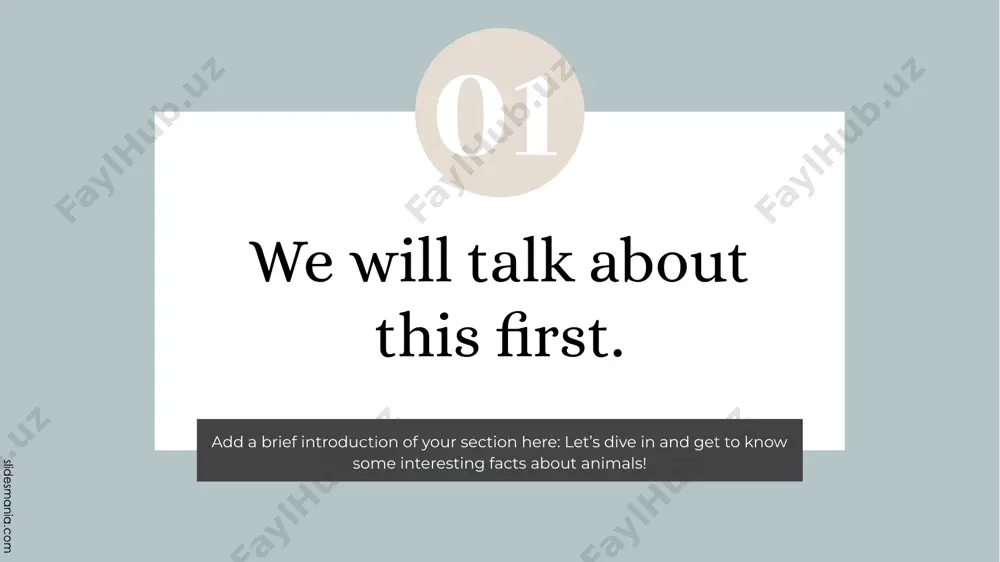 presentation template "introduction to animals" - Page 5