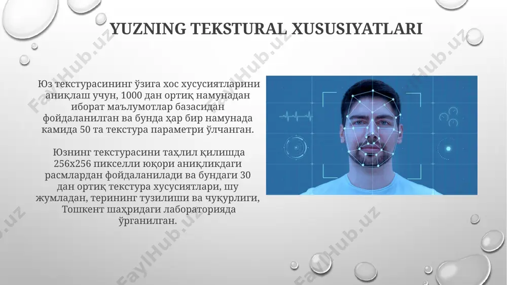 a qo'llaniladi. yuz geometriyasi yuz geometriyasi, biometrik autentifikatsiya tizimlarida qo'llaniladi va 100 milliondan ortiq foydalanuvchi ma'lumotlarini saqlash va qayta ishlash imkoniyatiga ega, bu esa katta hajmdagi ma'lumotlarni samarali boshqarishni ta'minlaydi. yuz geometriyasi, 3d tasvirlarni tahlil qilish orqali 80 dan ortiq noyob nuqtalarni aniqlab, shaxsni aniqlash uchun ishlatiladi va bu texnologiya dunyoning ko'plab mamlakatlarida, jumladan, janubiy koreyada keng qo'llanilmoqda. xavfsizlik va himoya choralari тизимга киришга уриниш сони 3 мартадан ошиб кетганда, автоматик равишда хавфсизлик хизматига хабар берилади ва фойдаланувчи аккаунти 15 дақиқага блокланади, бундай воқеалар тўғрисидаги маълумотлар лондон шаҳридаги махсус мониторинг марказига юборилади. юз асосидаги аутентификация тизимининг хавфсизлигини таъминлаш учун 256-bit aes шифрлаши ва биометрик маълумотларни 3-даражали махфийлик серверларида, масалан, сингапурда жойлашган махсус маълумотлар марказларида сақлаш зарур. qo'llanilish sohalari sogʻliqni saqlash sohasida, masalan, shifoxonalarda bemorlarni tezkor roʻyxatdan oʻtkazish va identifikatsiyalash uchun, 5000 dan ortiq tibbiyot muassasalarida ushbu texnologiya samarali qoʻllanilmoqda. bank sektorida, 24/7 faoliyat yuritadigan onlayn xizmatlarni taʼminlashda, mijozlarni identifikatsiyalashning tezkor …