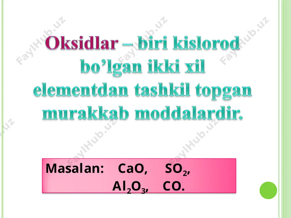 oksidlarning olinishi va xossalari - Page 3