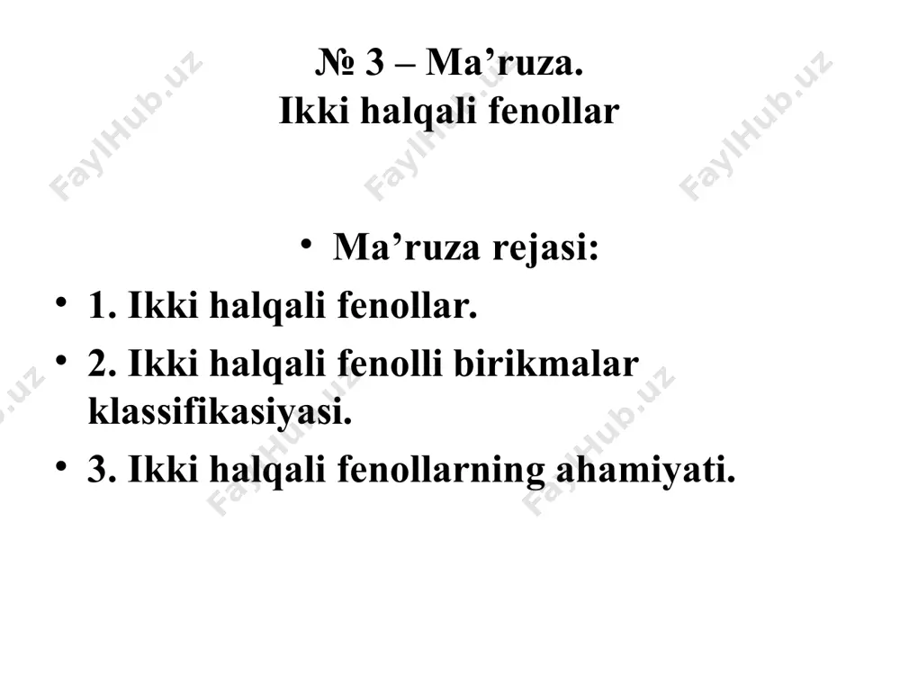 ar tutuvchi va kemferol, kvarsetinga xos bo’lgan sariq rangga nisbatan yanada to’qroq rangli birikmalar ham kiradi. o’simliklar gulining rangi ko’p jihatdan ana shu birikmalarga bog’liq bo’ladi. bularga navro’zguldoshlar oilasiga mansub bo’lgan o’simliklarning va rododendron o’simligining asosiy rang beruvchi moddasi hisoblangan kversetagetin va gossipium xirzutum turkumiga mansub bo’lgan go’za gullaridagi gossipetin 8-oksi- kversetin kiradi. flavononlar va flavononollar boshqa flavonoidlarga nisbatan kam tarqalgan rangsiz birikmalardir. bular flavon va flavonollarning qaytarilgan mahsuli bo’lib, o’simliklarda kuchli oksidlangan flavonoidlarning hosil bo’lishida ishtirok etadi deb taxmin qilinadi. chunki, flavononlarga mansub bo’lgan naringenin struktura tuzilishiga ko’ra o’simliklarda keng tarqalgan apigeninga yaqin turadi. antosianlar gul va mevalar tarkibida uchraydigan muhim pigment hisoblanadi. antosianlar glikozidlar bo’lib, ularning aglikonlari antosianidinlar deb ataladi. antosianlar suvda yaxshi eriydi, lekin aglikonlar erimaydi. antosianlar binafsha rangda bo’ladi, k, na+, fe++ ionlari bilan birikib, zangori yoki ko’k rang, kislotalar, masalan, fosfat kislota bilan birikib qizil rang hosil qiladi. demak o’simliklar to’qimasi yoki hujayraning ph o’zgarsa, …