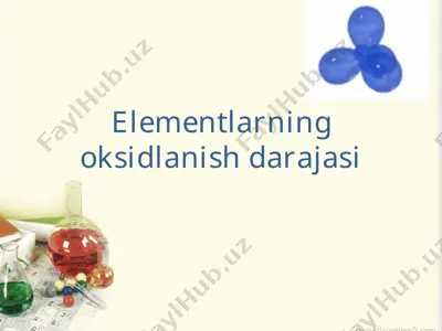 elementlarning oksidlanish darajasi — PPT