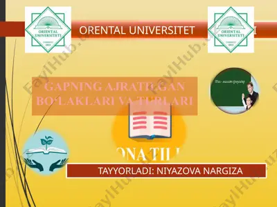 ajratilgan bo'laklari va turlari — PPTX