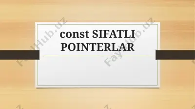 sifatli pointerlar — PPTX