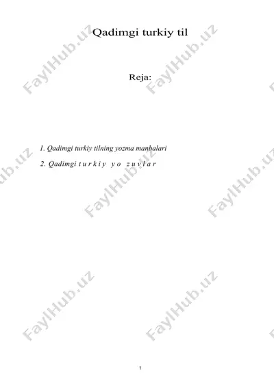 qadimgi turkiy til — DOC
