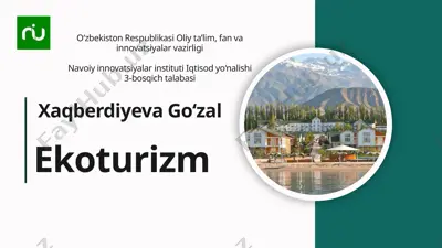 ekoturizm — PPTX
