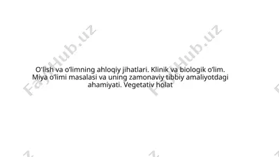 o'lim haqiqatlari — PPTX