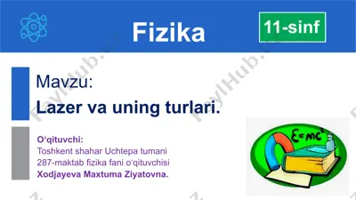 lazer va uning turlari — PPTX