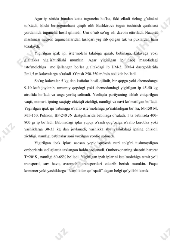 yigirilgаn ipаk iplаrini pаrdоzlаsh tехnоlоgiyasi - Page 4