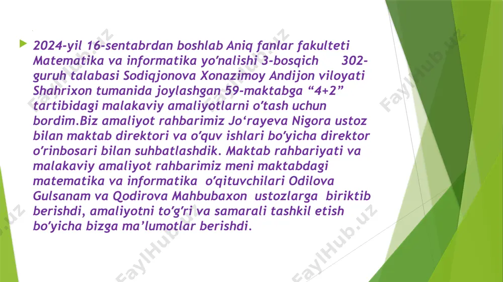 lar bo‘lishini va uni qanday qilib bartaraf etish kerakligini o‘rgandim.bunda menga yordam bergan amaliyot rahbarlarimga alohida rahmat aytaman. e‘tiboringiz uchun rahmat! image1.jpg image2.jpg image3.jpeg image4.jpg image5.png image6.jpg image7.jpg /docprops/thumbnail.jpeg