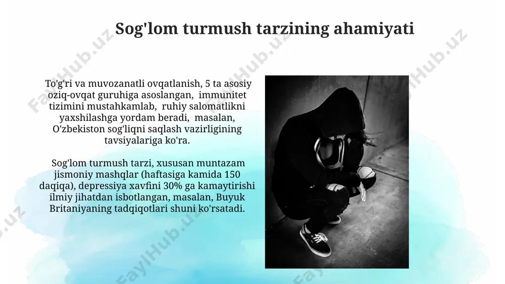 tisodiy holati va 3 dan ortiq farzandning bo'lishi, yaqinlarning depressiyaga chalingan kishining tiklanishidagi rolini sezilarli darajada o'zgartirishi mumkin. oilaviy terapiya seanslarida, taxminan 10 ta oilada o'tkazilgan tadqiqotga ko'ra, toshkentdagi mutaxassislar 70% hollarda depressiyadan aziyat chekayotganlarning yaqinlari bilan muloqot qilishning ahamiyatini ta'kidlaydilar. oldini olish choralari тошкент шаҳридаги 3 та йирик шифохонада 2023 йилнинг биринчи чорагида депрессия билан боғлиқ ҳолатларда 20% га ўсиш кузатилган, бу эса тиббий хизматлар етишмовчилигига олиб келиши мумкин. самарқанд вилоятида ўтказилган сўровнома натижаларига кўра, 45 ёшдан ошган аёллар орасида руҳий тушкунликка чалиниш даражаси бошқа ёш гурухларига нисбатан 10% юқори. depressiyaning belgilari depressiya, psixologik salomatlik mutaxassislari ta'kidlashlaricha, xavotir, ishtaha o'zgarishi va konsentratsiya qilish qiyinchiliklari bilan birga, 65 yoshdan oshgan aholi orasida ko'proq uchraydi. depressiya, jahon sogʻliqni saqlash tashkilotining ma'lumotlariga ko'ra, dunyo bo'ylab 300 milliondan ortiq odamda uchraydi va uyqusizlik, 5 kg dan ortiq vazn yo'qotish yoki ortishi kabi jismoniy alomatlar bilan namoyon bo'lishi mumkin. inqiroz va depressiya o'rtasidagi bog'liqlik …
