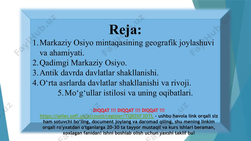 a milodiy iv asrlar davomida) markaziy osiyo haqidagi geografik tasavvurlar yanada kengaygan va chuqurlashgan. afsuski, tarixiy sabablarga ko‘ra ilk mahalliy qo‘lyozmalar deyarli saqlanib qolmaganligi o‘lkamiz xalqlarining qadimiy geografik tasavvurlarini mukammal aniqlash va uni ilmiy tahlil qilishga imkon beradi. ular yunon va arab istilolari davrida yo‘q qilib yuborilgan. markaziy osiyoning tabiati, xo‘jaligi va xalqlari haqidagi ayrim ma‘lumotlar saqlanib qolgan ilk yozma manbalardan biri zardushtiylarning muqaddas kitobi «avesto» (ovista) dir. u eramizdan oldingi vii-vi asrlarda paydo bo‘lgan. unda markaziy osiyodagi qadimgi davlatlar xorazm, sug‘diyona, marg‘iyona, baqtriya va boshqalar eng boy, tabiati xilma-xil va ko‘rkam mamlakatlar sifatida tilga olinadi. unda o‘lkamizning qadimiy vohalari, vodiylari va tog‘lari tasvirlanadi. markaziy osiyoda eroniylarning eramizdan oldingi vii-iv asrda uzoq vaqt hukmronlik qilishi natijasida bu o‘lka geografiyasi haqida ancha keng ma‘lumotga ega bo‘lganlar. biroq markaziy osiyo haqidagi antik davr geografik tasavvurlari birmuncha to‘liq aks ettirilgan va bizgacha yetib kelgan asosiy manbalar qadimgi grek (yunon) va qisman xitoy yozma …