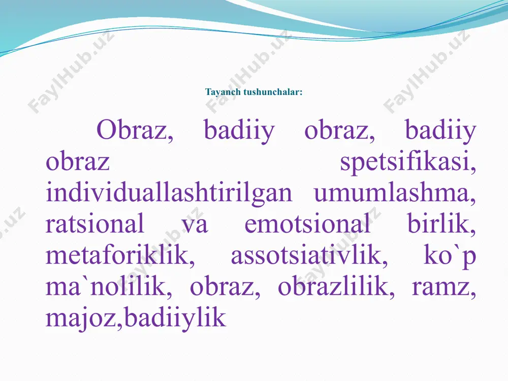 (g‘oya) ni ifoda etish uchun yozuvchi tomonidan yaratilgan asar. bular hayot, uning voqealari taassurotlar orqali yozuvchining ongiga kirishi, aql ishtirokida ma’lum ma’no kasb etishi va tasavvurda pishib yetilib adabiyot asari sifatida namoyon bo‘lishini anglatadi badiiylik mezonlari ta’sirchanlik. badiiy adabiyot asarining bu xususiyati uning o’ziga xosligining eng kuchli tomonini tashkil etadi. o’zi ifoda etgan fikr va hislar bilan o’quvchini yoki tomoshabinni hayajonga soladigan asargina haqiqiy san’at asari bo’la oladi. chingiz aytmatov ta’sirchanlik haqida agar asar o’quvchini hayajonga sololmasa, uning estetik dunyosini boyitolmasa, uning yaxshilik va yomonlikka munosabatini o’tkirlashtira olmasa, unda nimalar aytilmasin, qanday o’ta foydali va o’ta muhim fikrlar izhor etilmasin, qanday mavzu va muammolar qo’yilmasin, u haqiqiy san’at emas. butun jahon tortishish qonunini mensimaslik mumkin bo’lmagani kabi, san’atning bu qonunini nazar-pisand etmaslik mumkin emas. mazmun va shakl o’zaro birlikda san’at asarining mohiyatini tashkil etuvchi ikkita kategoriyadir. haqqoniylik badiiylikning eng muhim alomati, hayot haqqoniy tasvirlangan asargina badiiydir. yozuvchi isbot etishi emas, …