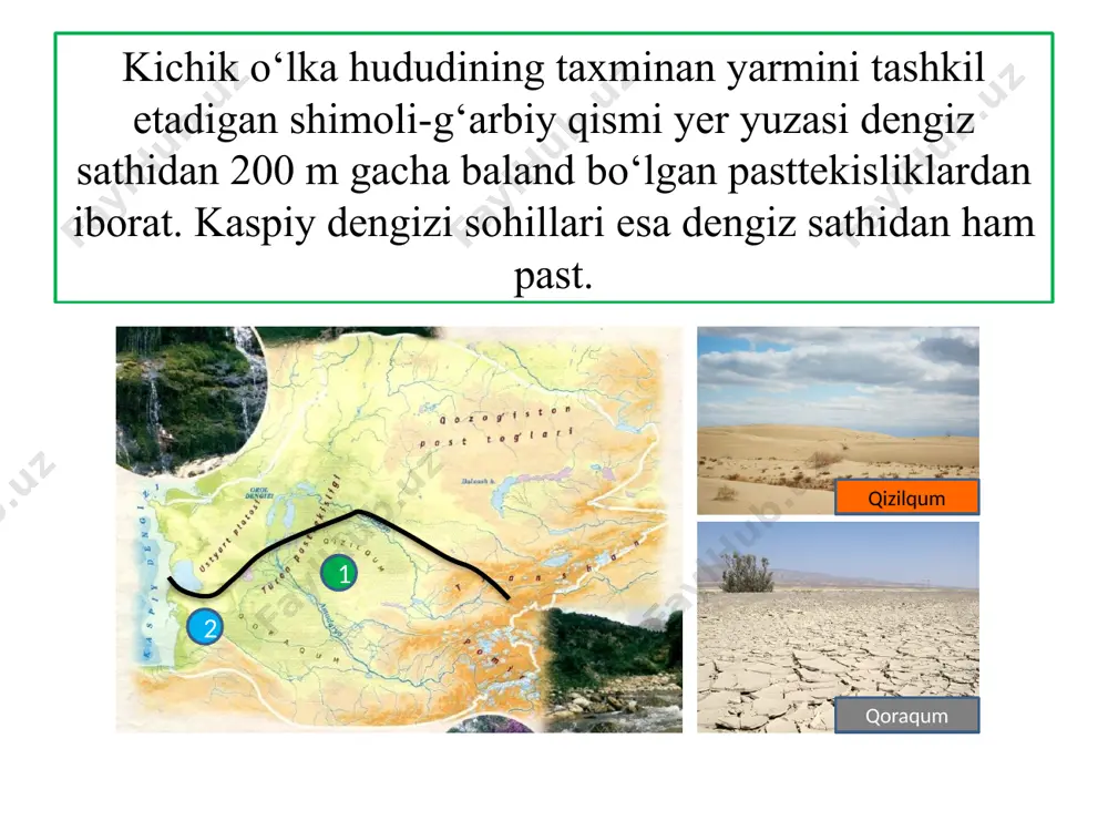 o‘rta osiyo tabiiyo‘lkasining o‘ziga xos tabiiy xususiyatlari - Page 5