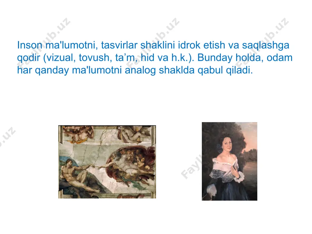 at bo‘ladi dinamik infografika- jarayon yoki rivojlanish dinamikasini aks ettirish uchun mo‘ljallangan infografika: zamonaviylik jozibadorlik mavzuning tushunarliligi chiroyli dizayn o‘zlashtirishga qulayligi o‘quvchi yoshiga mosligi raqamlarni so‘zlashi ichki yaxlitlik yoqimli ranglar sifatli diagrammalar qiziqarli faktlar vizualizatsiya soddalashganlik maqsad va vazifalarning uyg‘unligi infografik qo‘llanma- jarayonni tushutirish, biron narsani o‘rgatish uchun harakatlar ketma-ketligi. ma’lumotlarni butun qatorini tavfsiflash uchun ramziy sxemalar yoki grafiklardan foydalaniladi infografika turlari 27 image1.jpeg image2.png image3.png image4.jpeg image5.jpeg image6.jpeg image7.png image8.png image9.png image10.jpeg image11.jpeg image12.jpeg image13.jpeg image14.jpeg image15.jpeg image16.jpeg image17.png image18.png image19.png image20.png image21.png image22.png image23.png image24.png image25.png image26.png image27.jpeg image28.jpeg image29.jpeg image30.jpeg image31.jpeg image32.png image33.png image34.png image35.png /docprops/thumbnail.jpeg