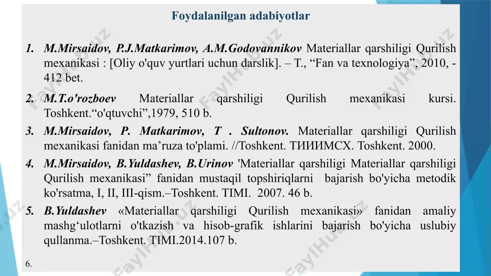siljishga ishlov beruvchi konstruktsiya elementlari hisobi - Page 3