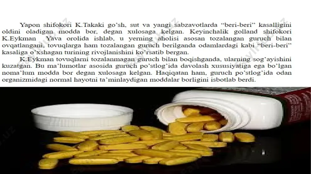organizmning vitaminlar bilan ta’minlanganligini baholash - Page 5