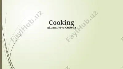 cooking — PPTX
