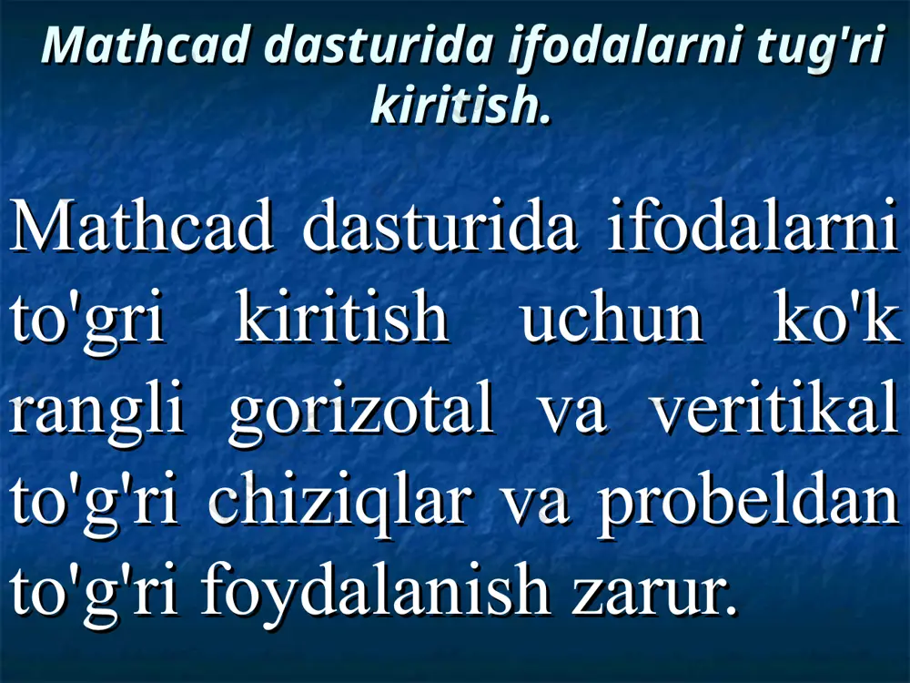 mathcad dasturida ifoda va formulalar kiritish.sonli va simvolli natijalar olish - Page 3
