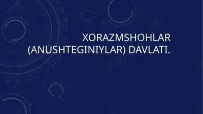 xorazmning mustaqilligi uchun kurash — PPTX