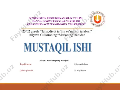 marketingning mohiyati — PPT
