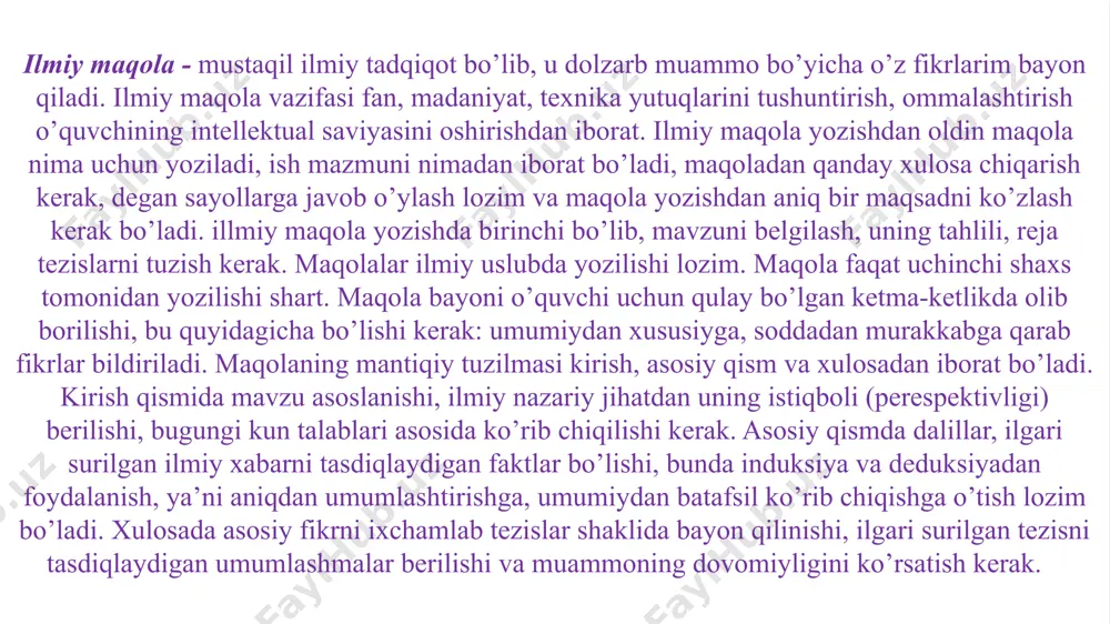 илмий мақола қандай ёзилади. мақолаларни журналларда чоп этиш тартиби ва қоидалари - Page 4
